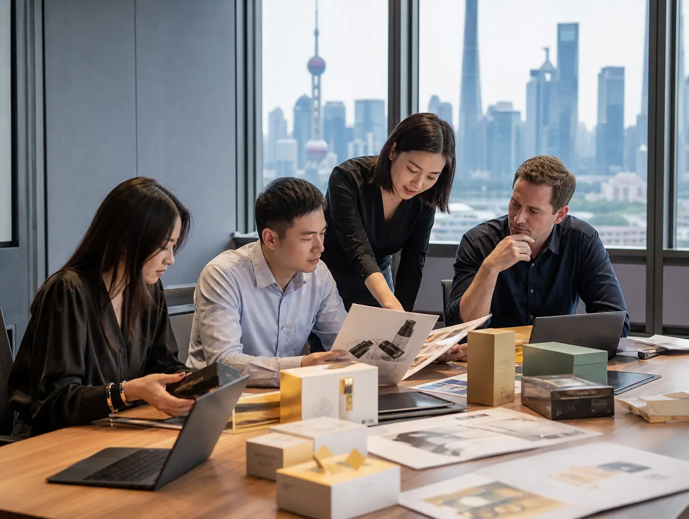 Levlan team working with colleagues in China