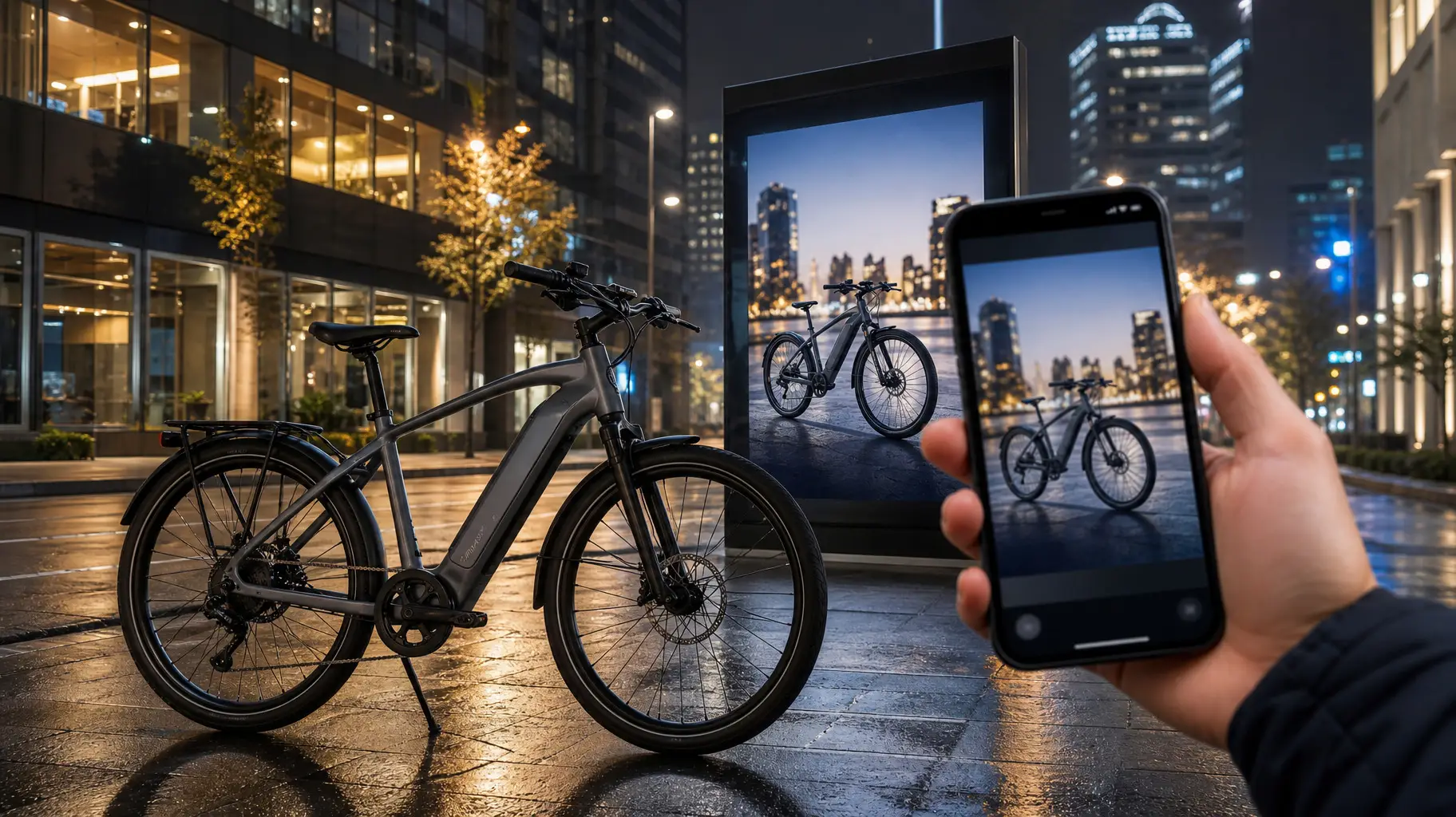 Electric bicycle promoted across physical and digital campaign channels