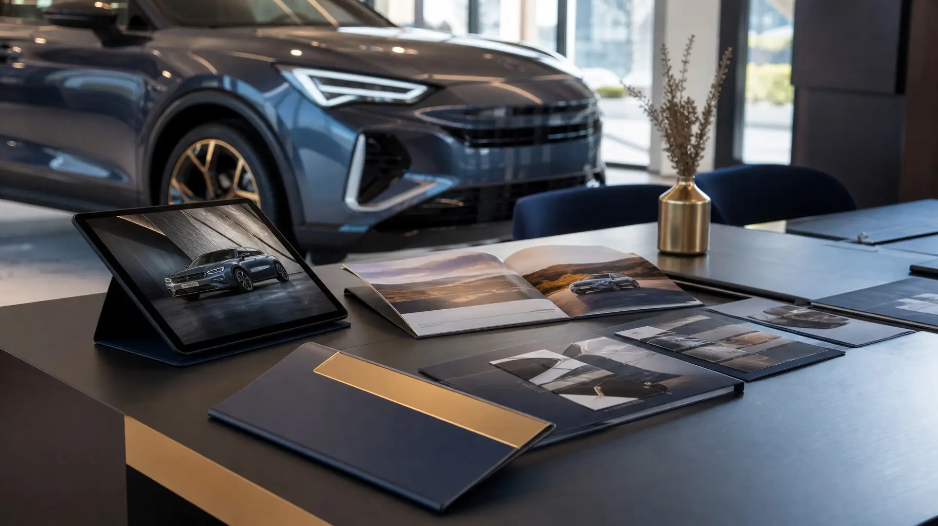 Professional automotive sales materials and presentation tools