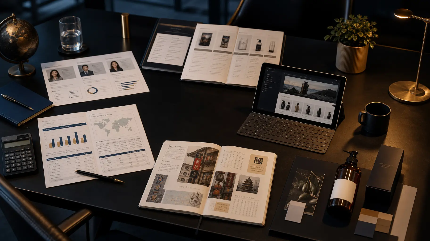 International market entry research and strategy workspace