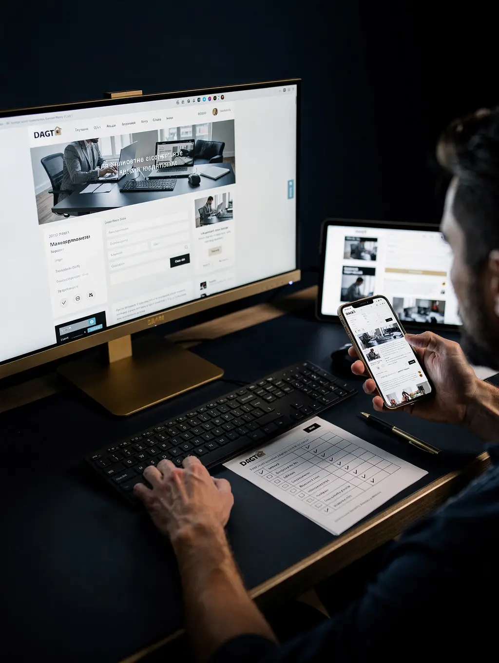 Website testing across desktop and mobile devices